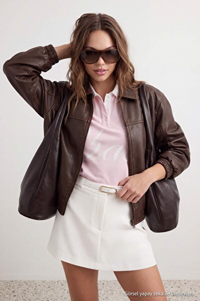 Trendyol Collection White Belted Skirt Look Mini Shorts & Bermuda Twoaw26Sr00055