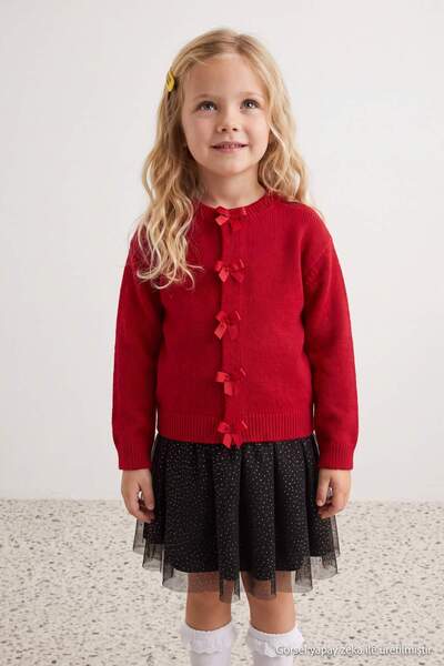 TRENDYOLKIDS Red Girl's Sweater Tkdaw27Hi00004