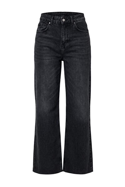 TRENDYOLMİLLA Antrasit Yüksek Bel Wide Leg Jeans TWOAW26JE00080