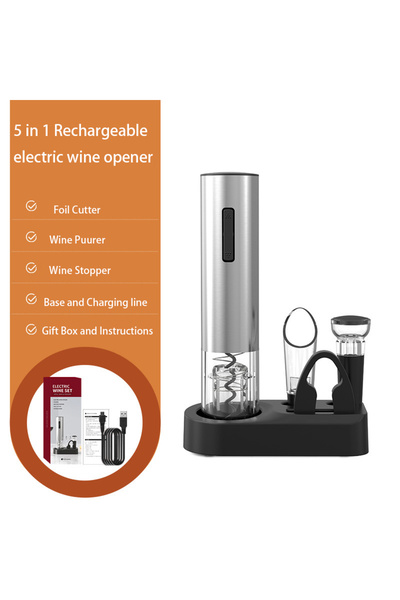 Choice 5 in 1 Rechargeable Electric Wine Opener Set Automatic Electric Wine O...