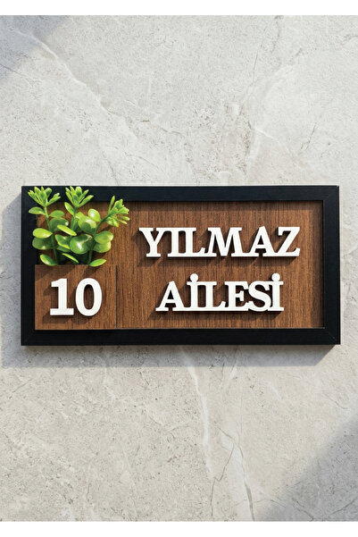 MiwoHome Kişiye Özel Ahşap Kapı İsimliği – 10x20 cm MDF Dekoratif Kapı Tabelası