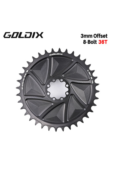 Choice قرص سلسلة دراجة هوائية GOLDIX 8Bolt 36T بتثبيت مباشر، تصميم AERO، ضيق ...