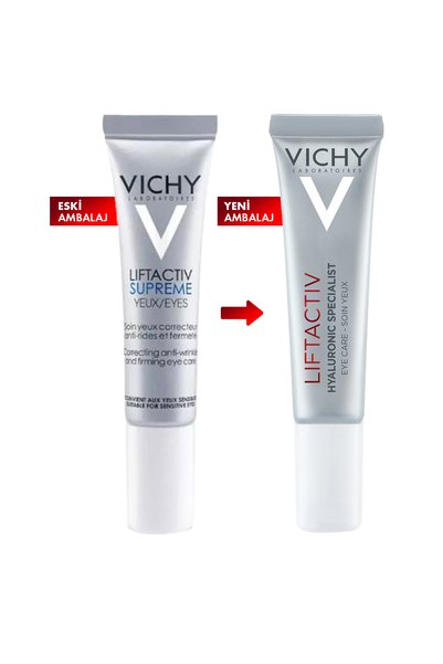 Vichy Liftactiv Supreme Hyalüronik Asit İçeren Kırışıklık Karşıtı Göz Çevresi Bakım Kremi 15 ml