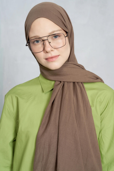 Madame Polo Rami Shawl - Dusty Brown