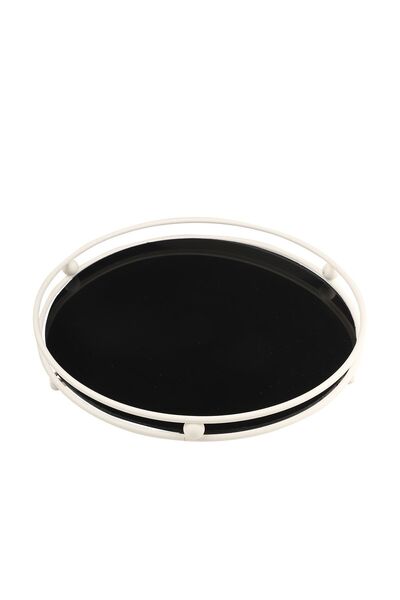 Evisimo Miami Metal White Presentation Tray, Organizer, Treat, Promise Engagement Tray, Multi-Purpose Luxury Tray