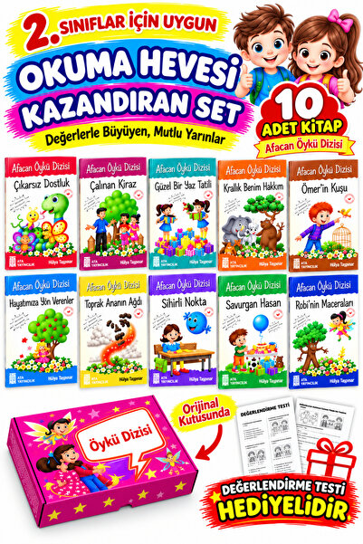 Ata Yayıncılık 2.sınıflar Için Öğretmen Tavsiyeli 10'lu Hikaye Kitabı Seti