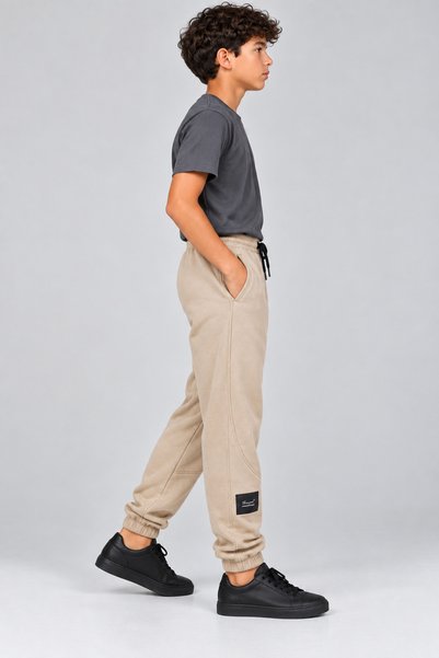 Joi Kids Custom Stitching and Label Accessory Detailed Children's Sweatpants