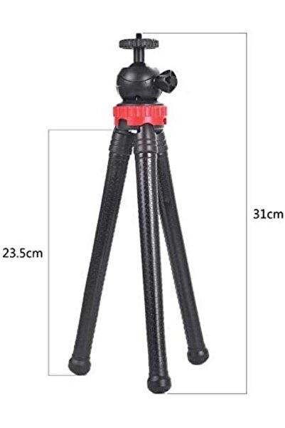 Coverzone Flexible Youtuber 30cm Ahtapot 360 Derece 320gr Selfie Telefon Tutucu Tripod