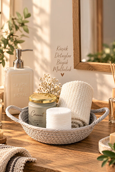 Porsima 15289 Coș decorativ din răchită gri - Organizator multifuncțional Pâine