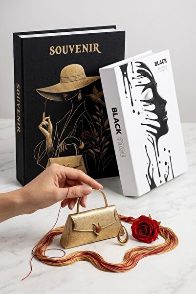 BayCazip Dekoratif Kitap Dergi Görünümlü Kutu 2'li Set Decorative Book Lookin...