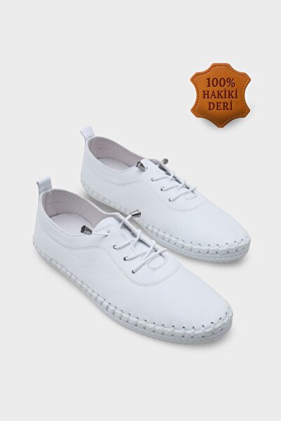 Capone Outfitters Fina Hakiki Deri Soft Konfor Tabanlı Kadın Sneaker