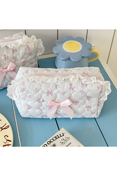 Choice Pink Wholesale Flower Women Lace Small Makeup Bag Travel Organizer Cos...