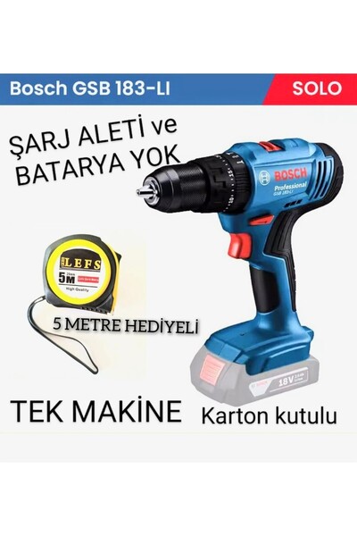 Bosch Gsb 183 Li Darbeli Matkap Vidalama (SOLO) (DİKKAT! ÇANTA , BATARYA VE Ş...