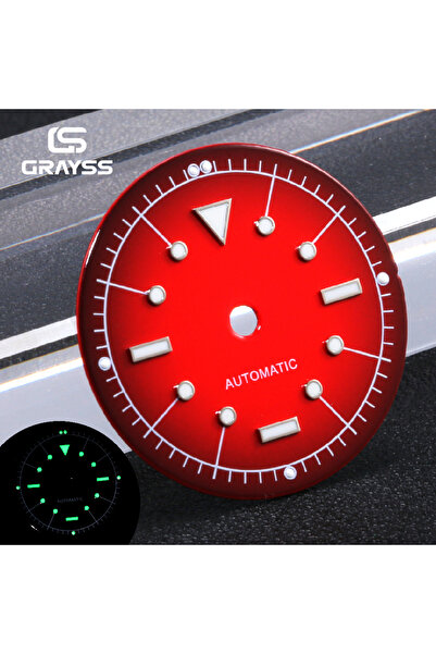 Choice XM-Red New 28.5mm Enamel Dial C3 Super Luminous for SKX NH35 NH34 Watc...