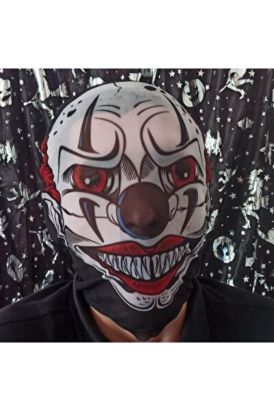 partidolu Halloween Cadılar Bayramı 3D Boyutlu Transparan Kumaş Baskı Katil P...