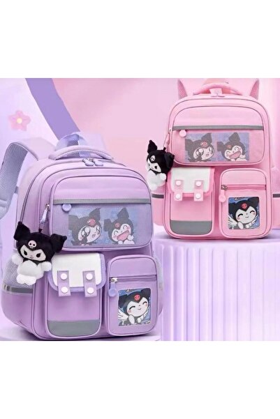 So Iconic Sanrio Kuromi Su Geçirmez Okul Sırt Çantası / Mor Renk