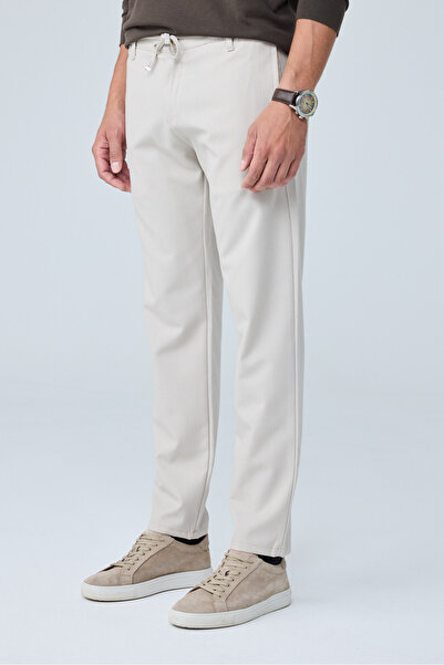 Danger Erkek Comfort Fit Bej Çizgili Jogger Pantolon Esnek Kumaş 0247DNGR