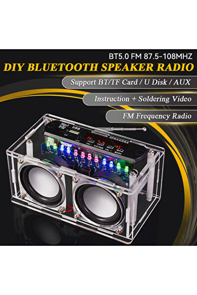 Choice طقم مكبر صوت بلوتوث DIY مع راديو FM 87.5-108 ميجاهرتز، مشروع لحام DIY،...