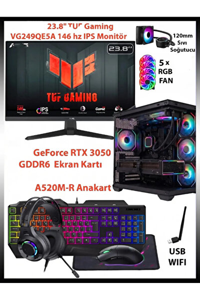 COMLOJI GA-S RTX 3050 Ekran Kartı - Ryzen 5 5500 - 16GB Ram - 512GB M.2 SSD A...