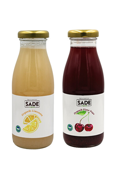 Sade Organik Organik Limonata 250ml - Organik Vişne Suyu 250 ml 2'li Paket