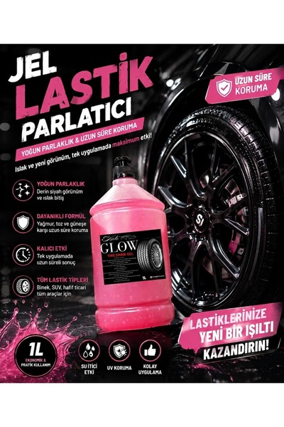 OTOMOBİL Jel Lastik Parlatıcı - 1 Litre - Ultra Parlaklık Ve Kalıcılık