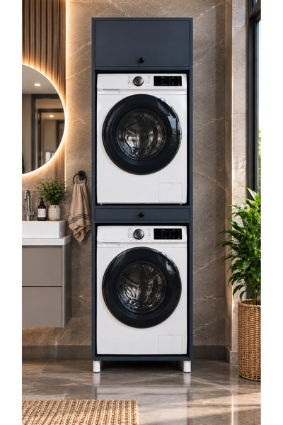BAYOLD MOBİLYA VERONA ÇAMAŞIR & KURUTMA MAKİNE DOLABI ÇOK AMAÇLI DOLAP BANYO ...