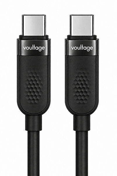 Voultage 60W PD USB-C to USB-C Silikon Hızlı Şarj ve Veri Kablosu, 480 Mbps, ...