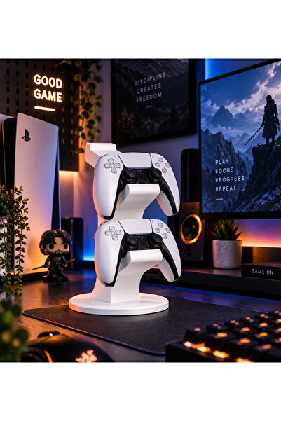 TrendClicker PS5 Uyumlu Çift Kol ve Kulaklık Standı
