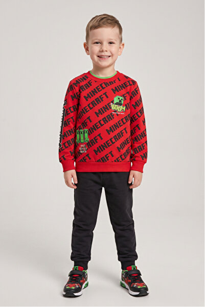 CRASSİ Erkek Çocuk Sweatshirt Minecraft Baskılı