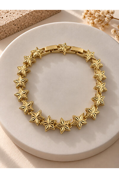 JEWELRY Kuyumcu Model Tamtur Starry Adjustable Bracelet – Gold Color Stylish ...