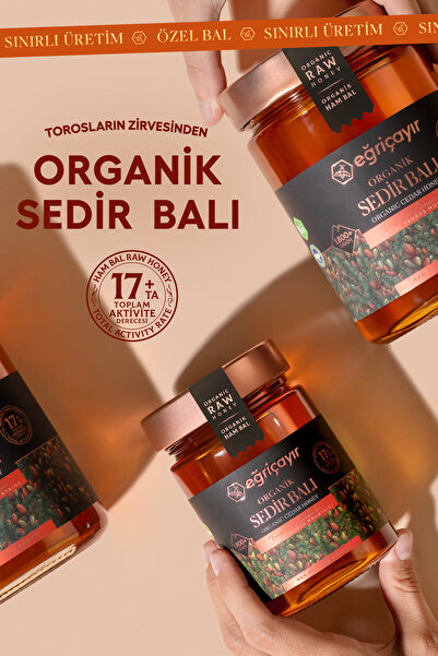 Eğriçayır Organik Sedir Balı Ta17+ 450 Gr