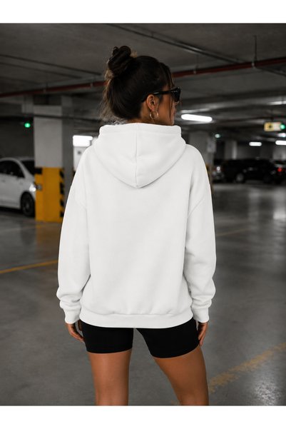 dont quıt White Hooded Sweatshirt Kurdale Pink