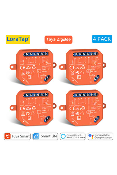 Choice 4 PACK LoraTap Tuya ZigBee Roller Shutter Blinds Switch Relay Module P...