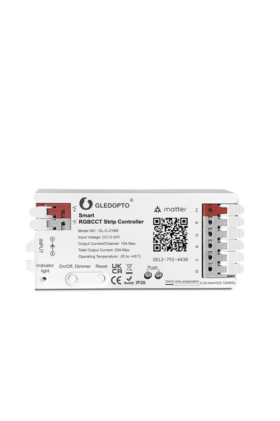 Choice وحدة تحكم GLEDOPTO LED الذكية GL-C-218M، وحدة تحكم شريط RGBCCT، خاصية ...