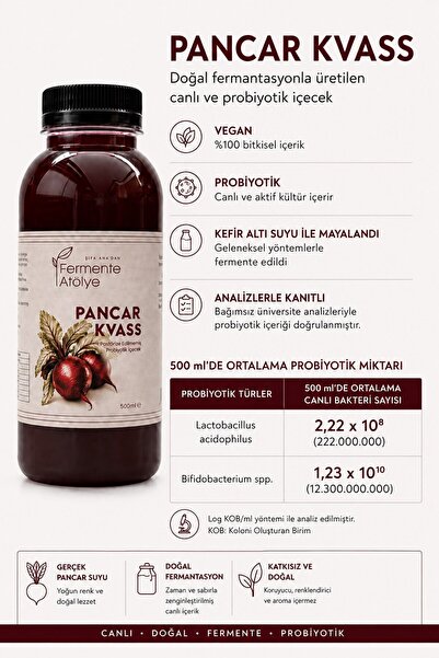 ŞİFA ANA Pancar Kvass (500 Ml.) (pet Şişede)