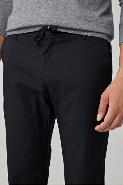 Danger Erkek Comfort Fit Premium Poliamid Kumaş Jogger Siyah Pantolon - 252DNGR
