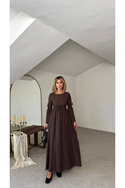 Nesil Γυναικείο φόρεμα με μακριά μανίκια Gipeli Long Length Special Day Daily