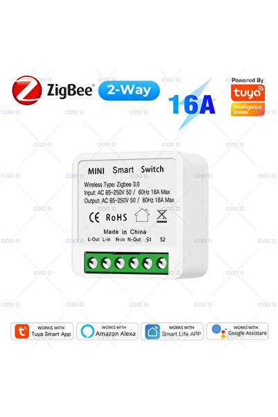 Choice 16A Tuya Zigbee 3.0 Mini Smart DIY Switch 2 Way Control Smart Home Rel...