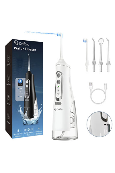 DrKala Irigator Oral Profesional, Dus Bucal Portabil, 4 Programe, Memorie, Pu...