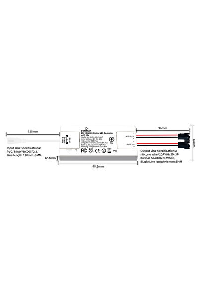 Choice ESP32 Mic Ultra-Thin DOM-WLE-AMT Domraem ESP32 WLED LED Controller Mus...