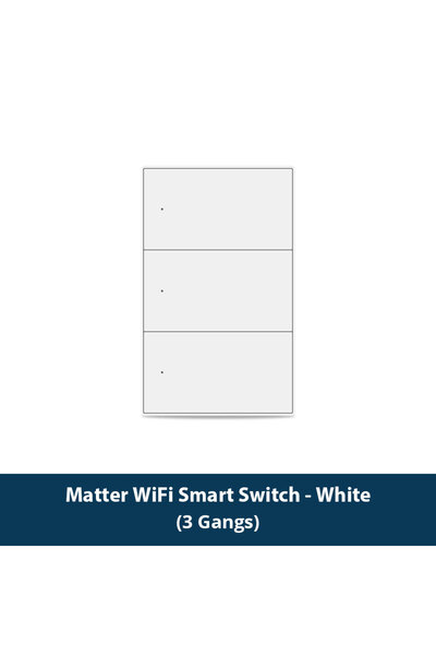 Choice1 White 3-Gang Zemismart Matter WiFi 1 2 3 4 6 Gangs Smart Wall Light S...