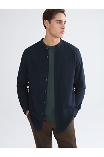 LC Waikiki Lcwaikiki Classic Navy Blue Oxford Plain Standard & Regular Men's ...