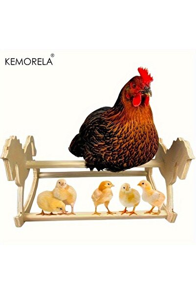 Choice Horse 1PC Rustic Wooden Chicken Perch with Swing Multi-Level Jungle Gy...