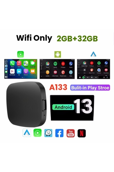 Choice1 2GB 32GB Carplay AI Box Android 13 Wireless Android Auto For Youtube ...