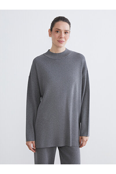 LC Waikiki Nevavm with a Difference Lcwaikiki Classic Gray Half Turtleneck Wo...