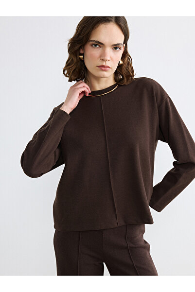 LC Waikiki Lcw Vision Brown Oval Collar Women's Knitwear Sweater with Nevavm ...