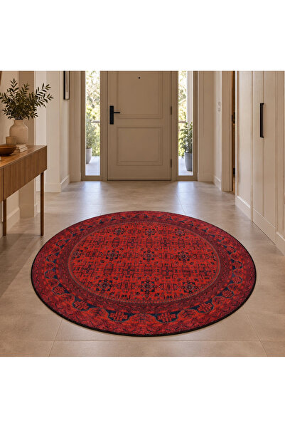 BLGHOME BLG Home Circle Bambu Koleksiyonu Yuvarlak Dijital Baskı Halı 8720