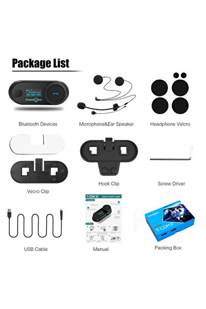 Choice One Set T Com SC Freedconn T Com SC Bluetooth Motorcycle Intercom Helm...