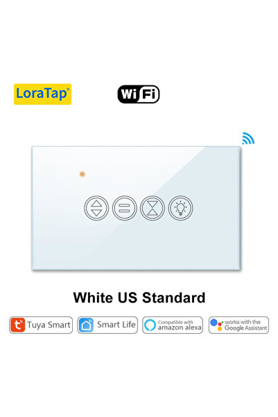 Choice White US Standard LoraTap Tuya Smart Life WiFi Roller Shutter Curtain ...