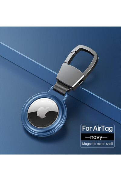 Choice Blue Metal Magnetic Anti-Lost Keychain Holder Case for Apple Airtag Ai...